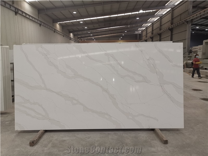 Strong Practicality Calacatta Paris Quartz Big Slab From China