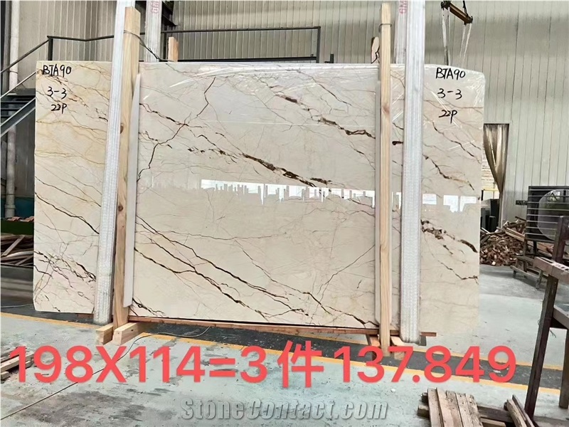 Polished Sofita Gold Marble Slabs From China Stonecontact