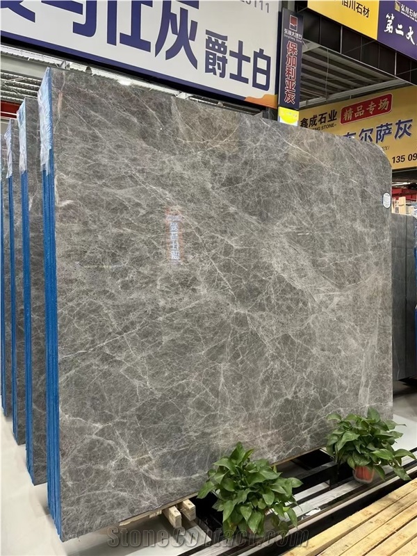 Hermes Emperador Grey Marble Slab Wall Floor Tiles From China