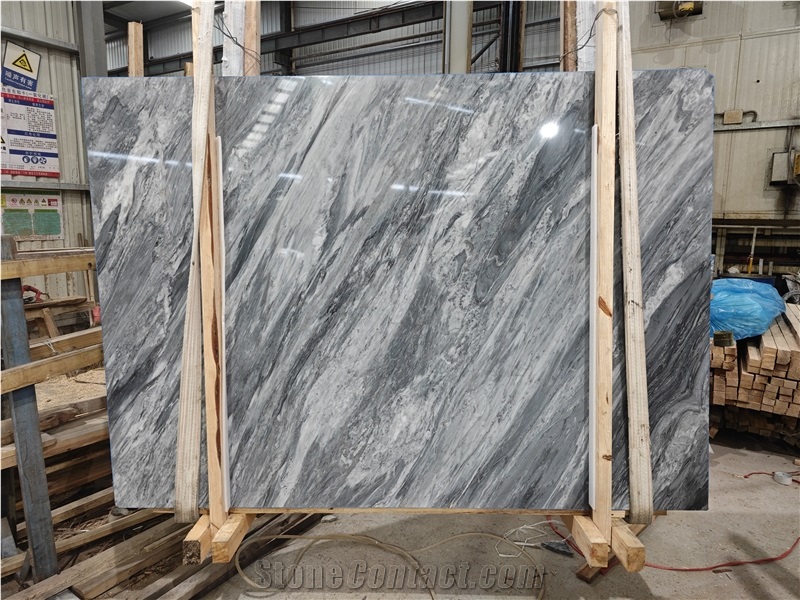 Nuvolato Grey Marble Slabs Tiles Polish From China Stonecontact