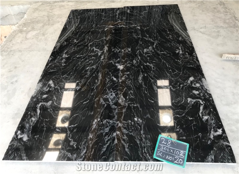 Polished Black Forest Granite Slabs From India Stonecontact