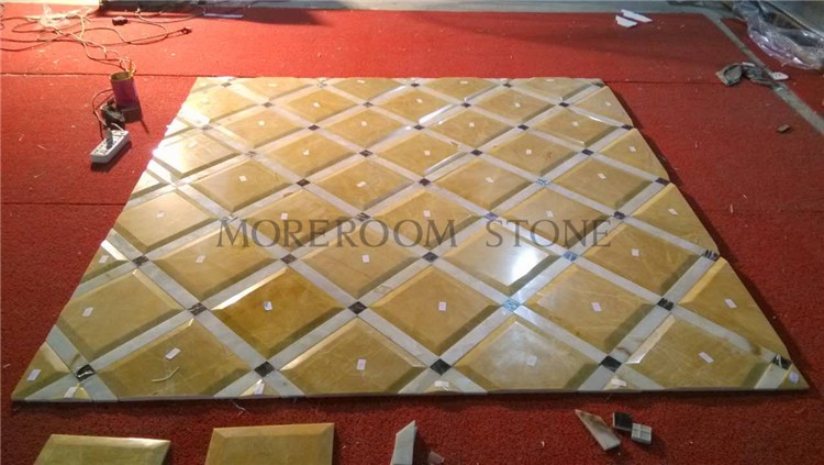 Goden Onyx Water Jet Marble Tile for Flooring Design.jpg