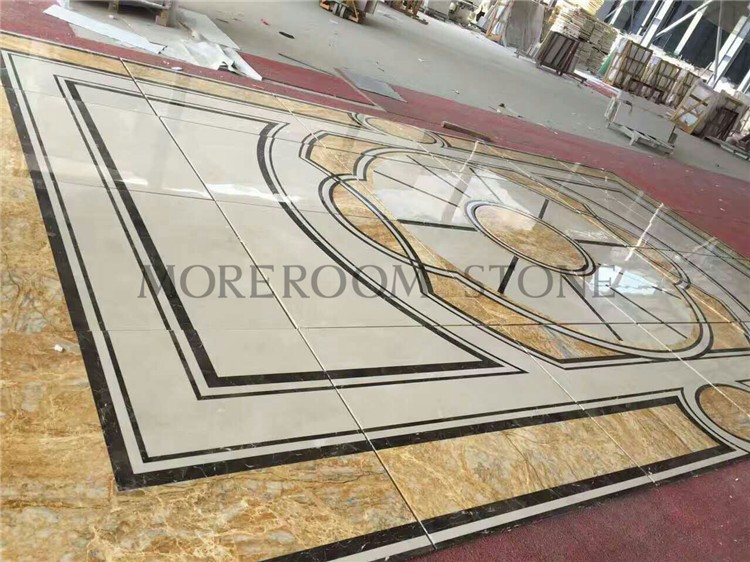 Polished Water Jet Medallion Marble Floor Design for Hall (2).jpg