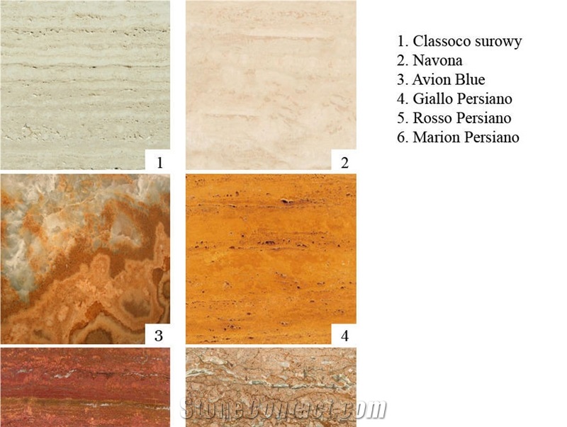 Travertine Colors from Poland