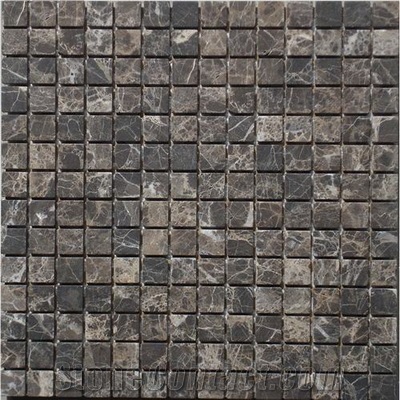 Dark Emperador Marble Mosaic Tile From China 55838 Stonecontact Dark Emperador Marble Mosaic Tile