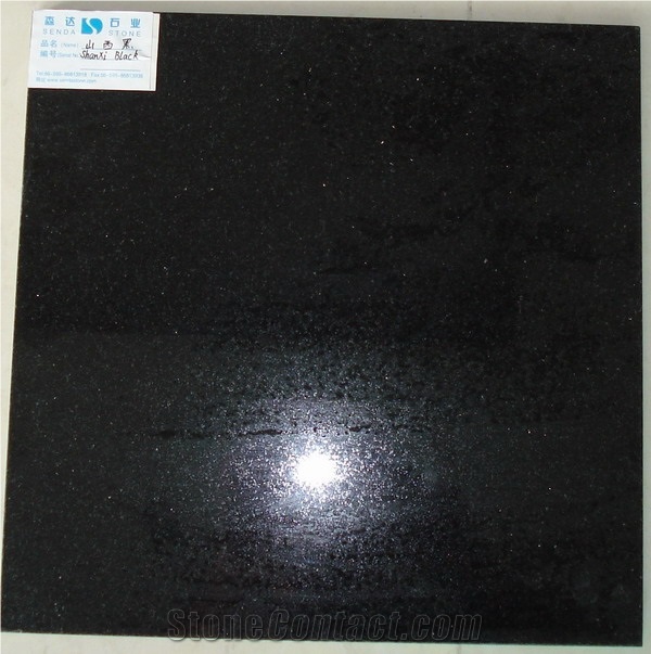 Shanxi Black Granite Slabs Tiles China Black Granite From China