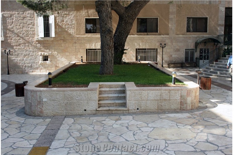 Jerusalem Gold Grey Landscaping, Paving, Beige Limestone Cobble, Pavers from Israel