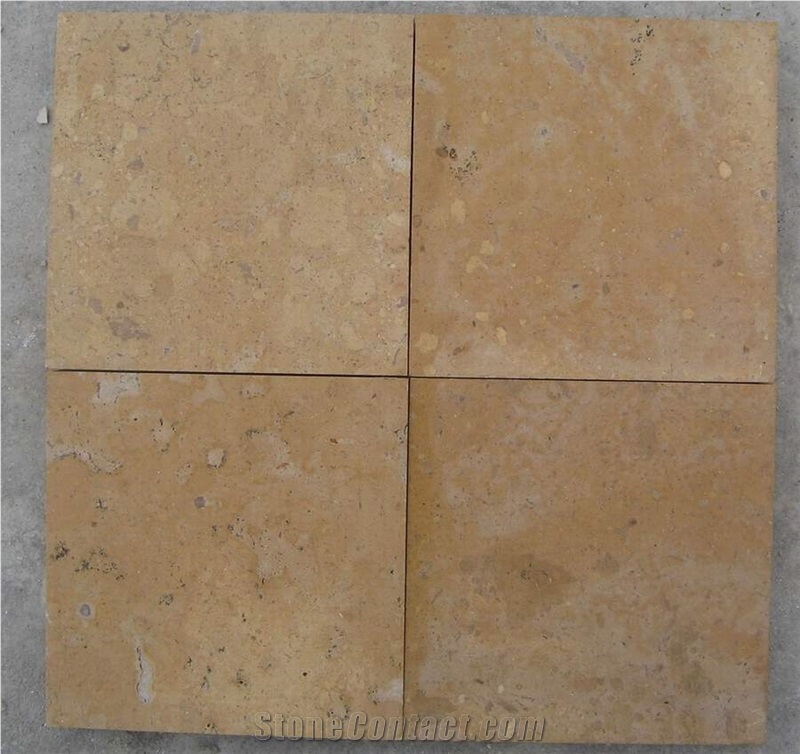 Yellow Limestone Acid Wash Tile from China