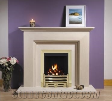 Cream Stone Marble Fireplace Mantel from China - StoneContact.com
