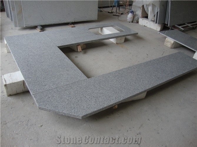 G603 Granite Kitchen Countertop, Work Top, Padang Light Grey Granite  Kitchen Countertops
