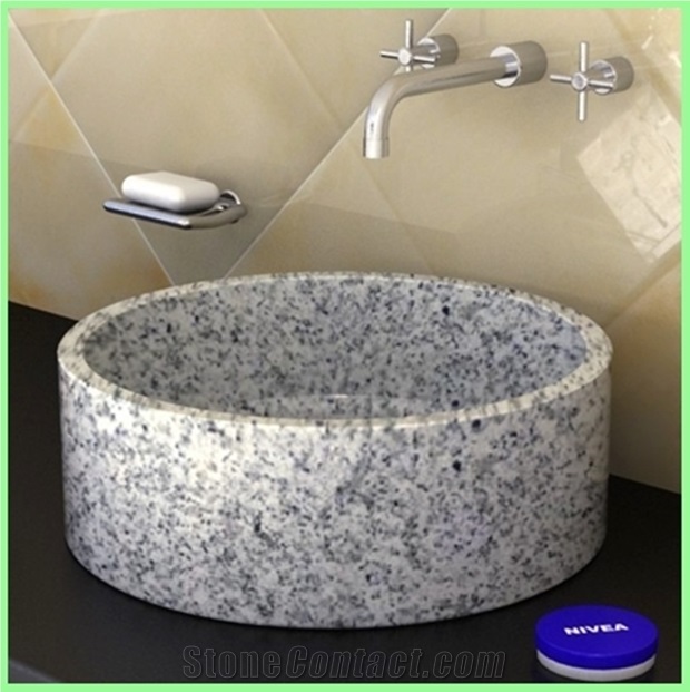 Natural Stone Sinks, Granite Wash Basins, Tiger Skin White Granite Wash