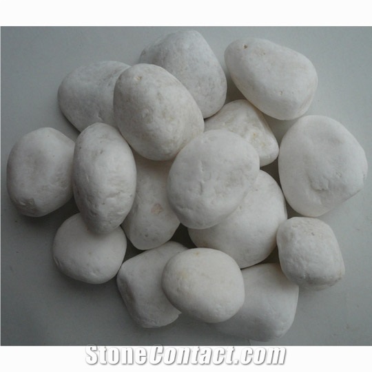 White Round Pebble Stone, White River Stone from China