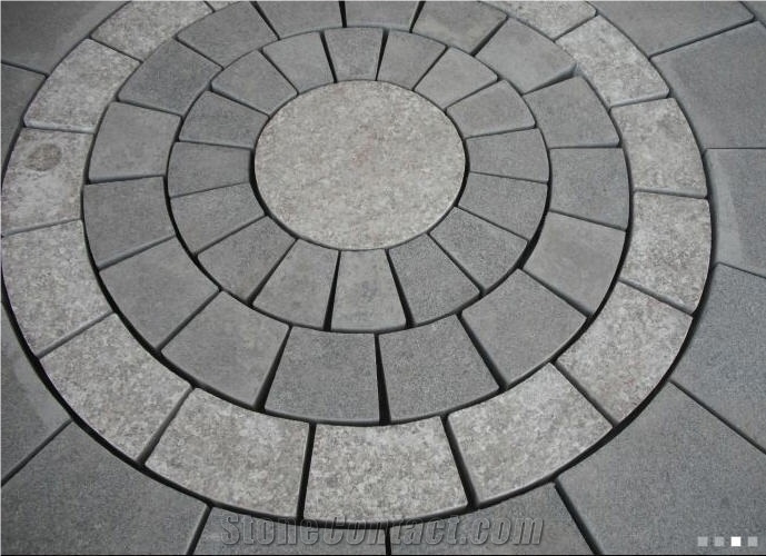 Granite Gris Beige Slabs Patio Circle Pavement From France Granite Gris Beige Slabs Patio Circle Pavement