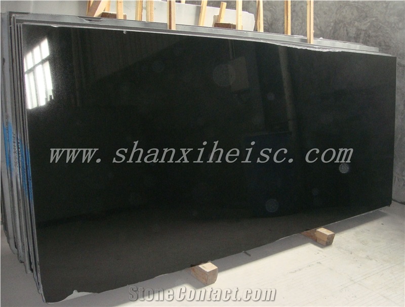 Shanxi Black Granite Slabs With Golden Points China Black Granite From