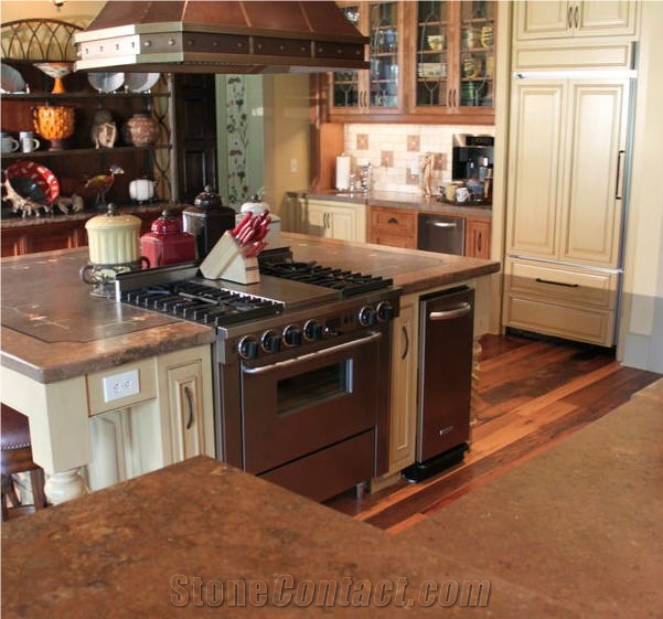 Brazil Exotic Granite Micro Bevel Edge Countertop, Kitchen Island Top