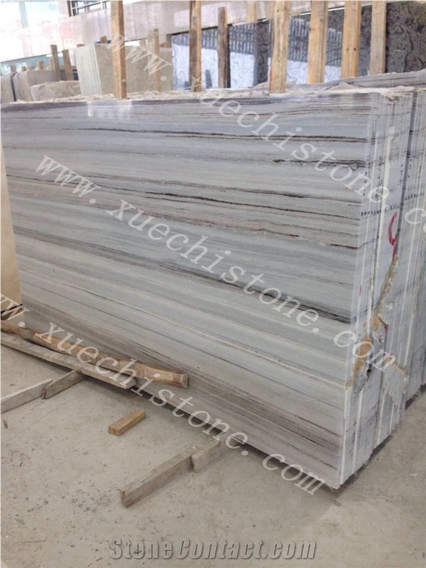 Crystal Wood Grain White Marble Slabs Tiles From China StoneContact