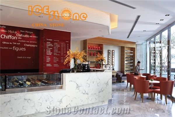 Restaurant Kitchen Wall Ing white color marble look quartz stone countertop solid surfaces Restaurant Kitchen Wall Ing white color marble look quartz stone countertop solid surfaces