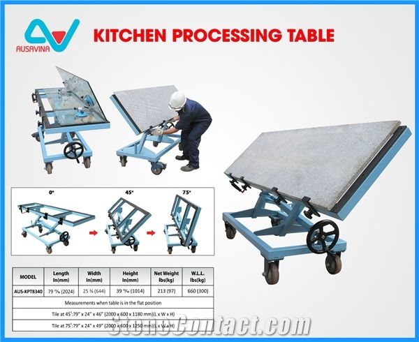 processing table for kitchen