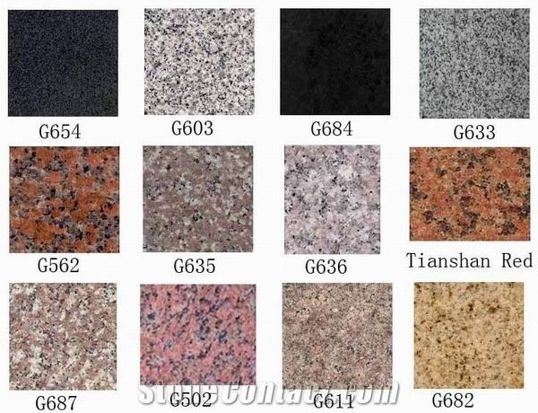 Fargo Stone Supply Chinese Granite, G603, G664, G687, G682, G654, G684 ...