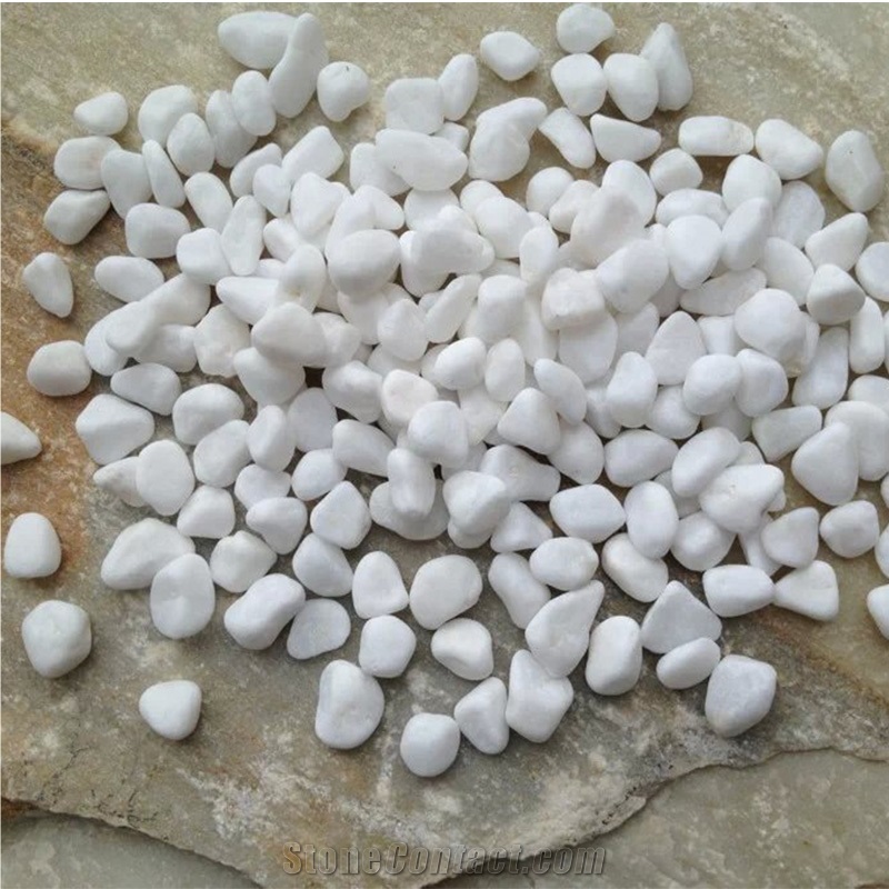 Bulk Wholesale Outside Tumbled Artificial Snow White Garden Stone Chips Display Flooring from ...