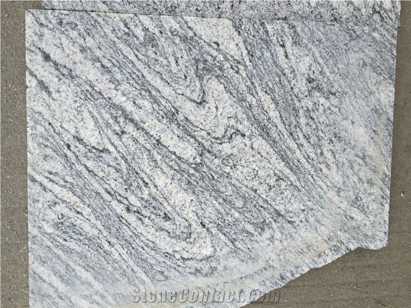 Flamed China Juparana Grey Granite Tile Slab From China StoneContact