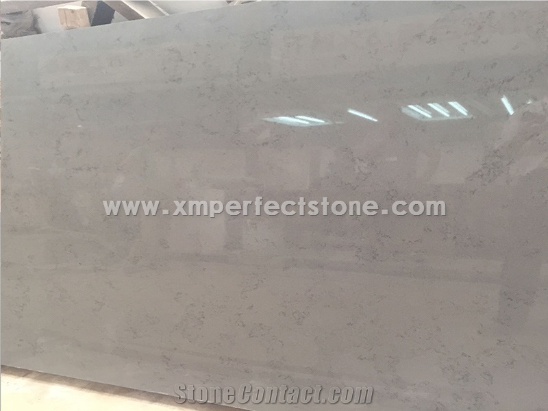 Grey Quarz Stone Tiles Slabs Flooring Engineered Stone From China