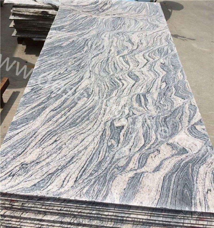 Chinese Juparana Grey Fanstay Waves Sand Red Granite Stone Slabs Tiles