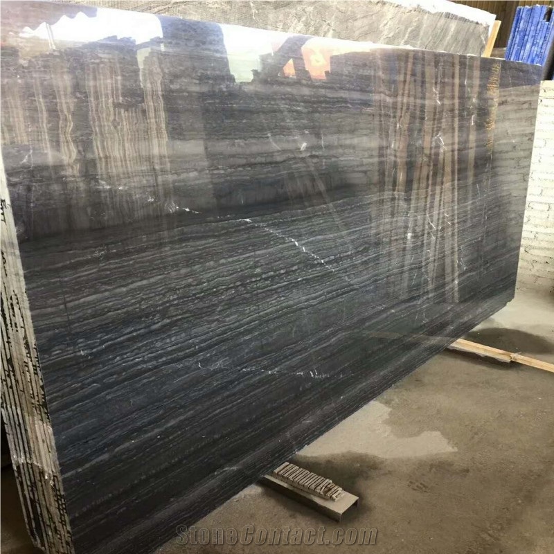 Natural Polished Black Wood Veins Marble From China Stonecontact