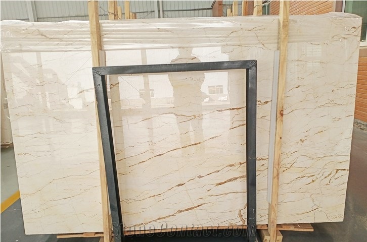 Polished Natural Sofitel Gold Marble Wall Panel From China