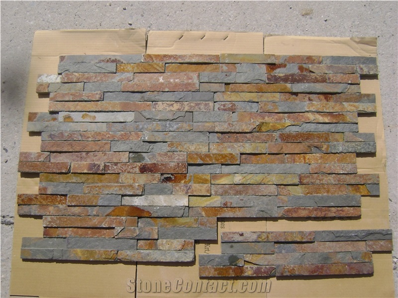 Cheap Natural Rusty Slate Stacked Stone Veneer