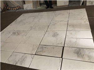 Chinese White Marble Calacatta Taupe Tile