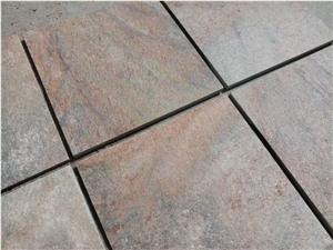 China Pink Quartzite Stone Tiles Slabs