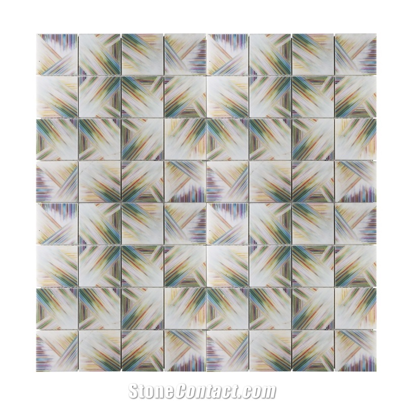 Inkjet Picture Pattern Marble Mosaic Tile