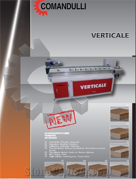 Comandulli VERTICALE Automatic multi-spindle vertical polishing machine, profiling machine, Flat Edges 