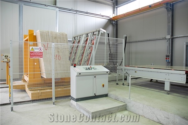 Pedrini BUTTERFLY B416 loading/unloading of marble and granite slabs
