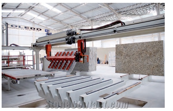Pedrini BUTTERFLY B416 loading/unloading of marble and granite slabs