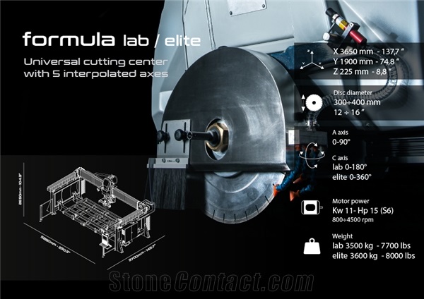Denver Formula Lab / Formula Elite Bridge Saw 5-axis interpolated cutting center