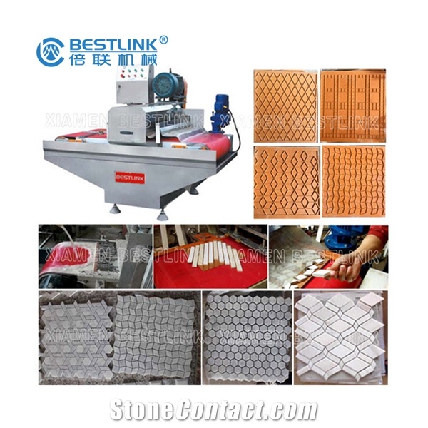 Multiblade Stone Block Thin Tile Mosaic Cutting Machine From Bestlink