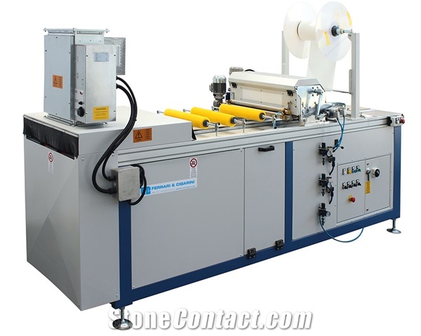 MIR 001/M - SEMI-AUTOMATIC GLUING MOSAIC TILES MACHINE IN LINE IN SINGLE AND DOUBLE REEL