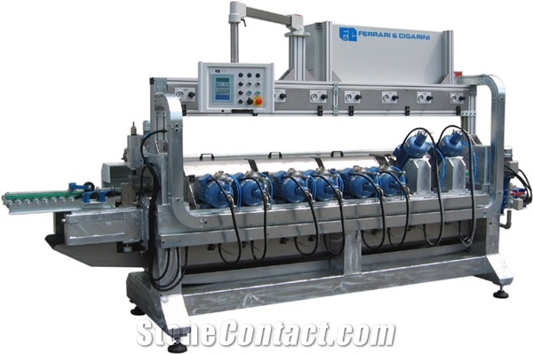 MLZ-Belt machine for continuous polishing, beveling of boards of marble, granite