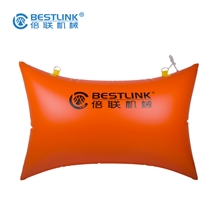Red polymer marble block push air bag for various quarry