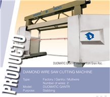 DUOMATIC GANTRY Multi Wire Saw Machine for Block Cutting