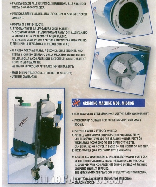 MB MIGNON - for stairs and small spaces floor surface grinding machines