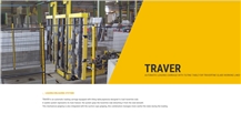 TRAVER Automatic Loading Carriage with Tilting Table for Travertine Slabs Working Lines