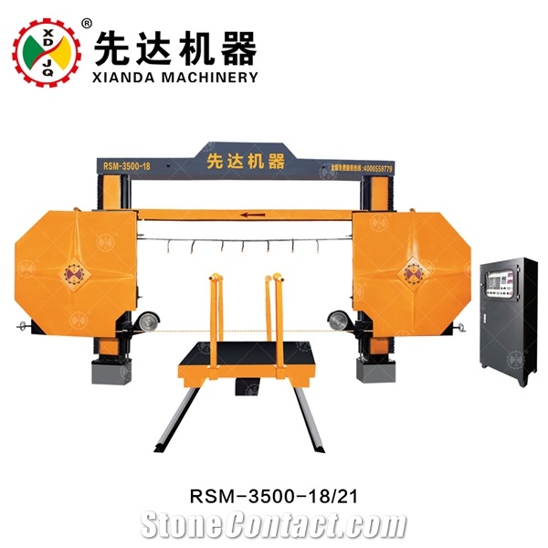 Block dividing machine RSM-3500-18-21- Single Wire Saw Block Squaring Machine