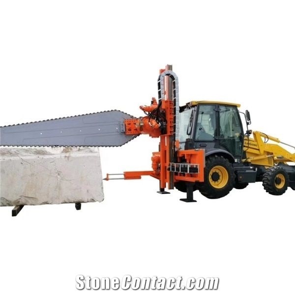 Backhoe Chain Saw Block Squaring Machine