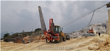 Backhoe Chain Saw Block Squaring Machine