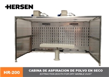 Dust extraction booth for dry marble dust