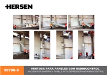 Hersen 50790-8 Eight points vacuum for sandwich panels with depressor and radio control