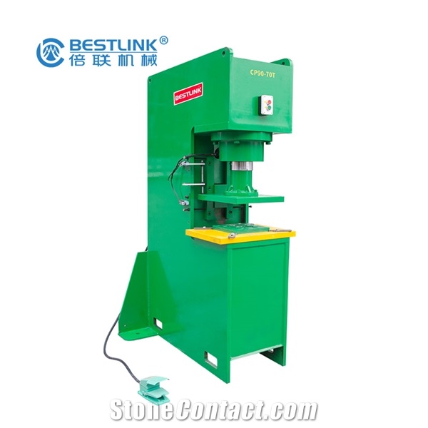 Stone recycling pressing machine for leftover split face stone tile- Stone Stamping Machine
